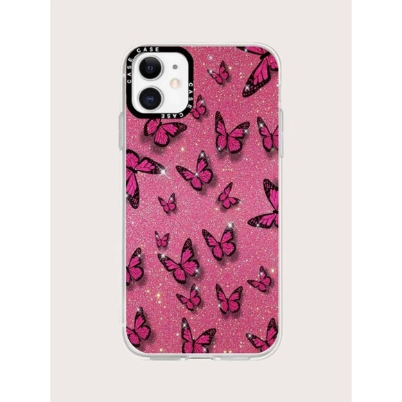 Sparkled Pink Butterflies iPhone 12 Pro Max Case 💖